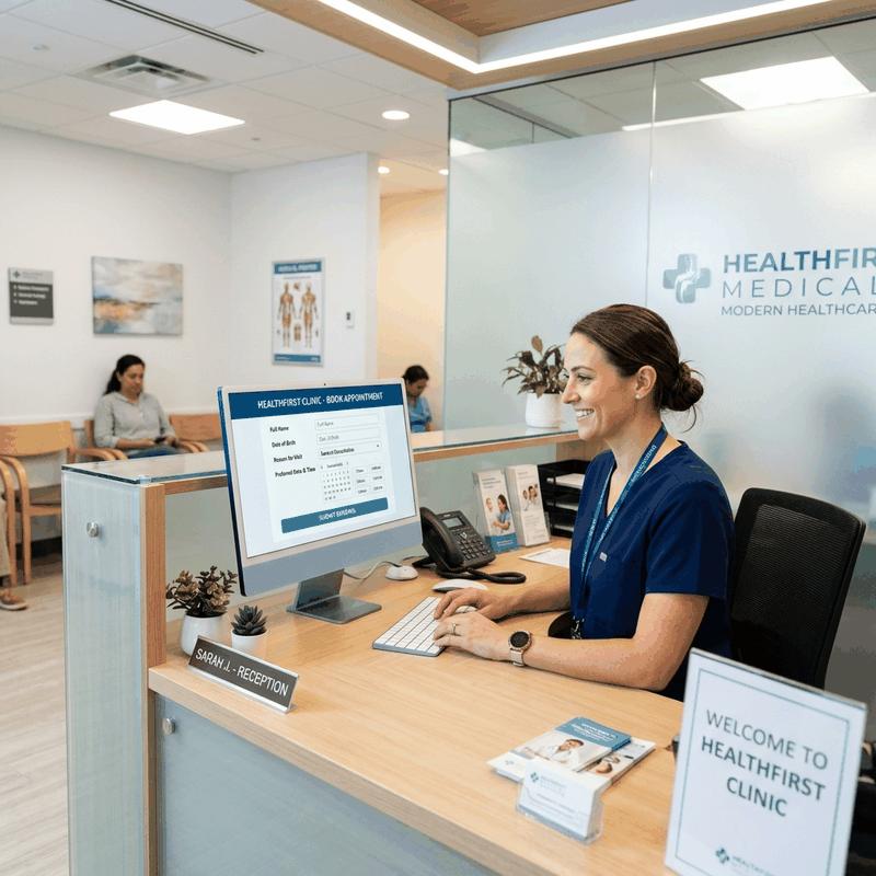 High-converting landing page design for medical clinics in Indore — mobile responsive with booking form
