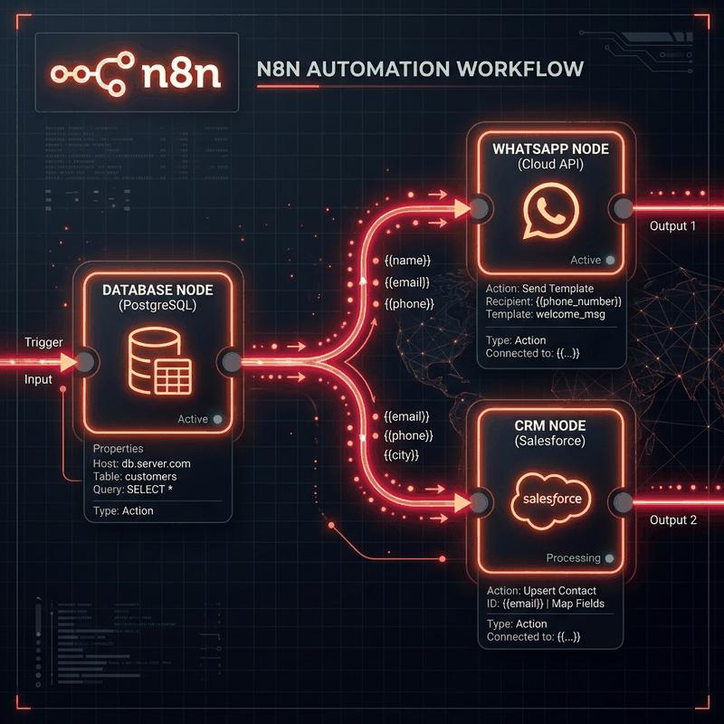 n8n automation agency Indore workflow lead management WhatsApp CRM integration