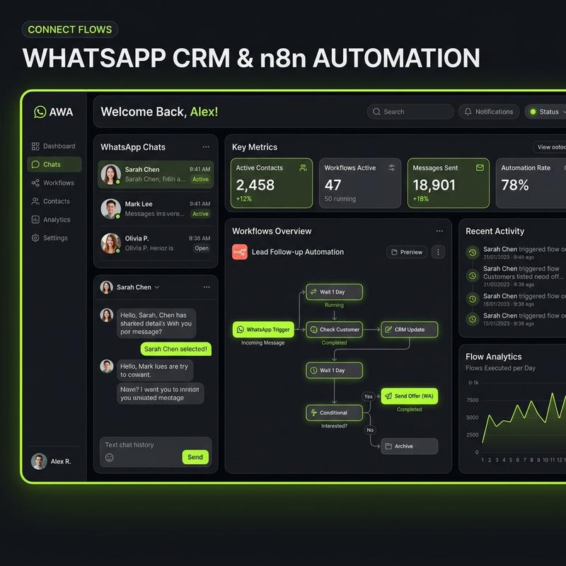 WhatsApp CRM Automation Dashboard for Clinics Indore