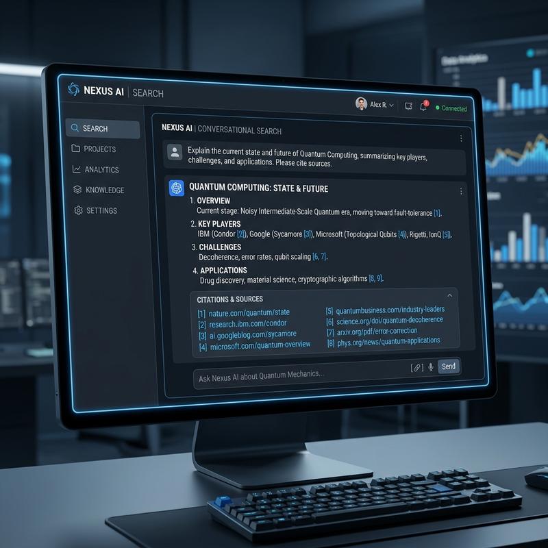 ChatGPT search features showing conversational web search and source citations